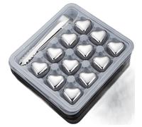 Set Cubetti di Ghiaccio Cuore Acciaio 304 Include Scatola PP Facile