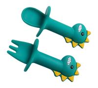 Set Cucchiai E Forchette In Silicone Per Pasto Bambino