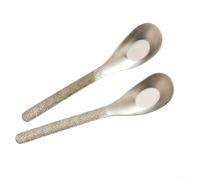 Set Cucchiai per titanio al per calore Outdoor Set Cucchiai per | Resiste alte temperature, non si deforma, per sicuro per cibi caldi, minestre, per caffè, uso esterno(B C)