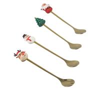 Set Cucchiaio Modello Pupazzo di Neve Albero di Natale Carino Utensili Acciaio I