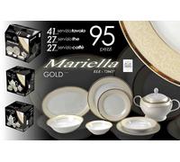 SET CUCINA 95 PEZZI S. TAVOL S. THE+S. CAFFE MARIELLA GOLD DEC. ORO ELE-720437