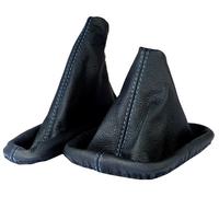 Set Cuffia + Manicotto Freno a Mano per 3er BMW e36 100% Vera Pelle Blu