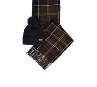 SET CUFFIA+SCIARPA DOVER/HAILES TARTAN BLU BARBOUR