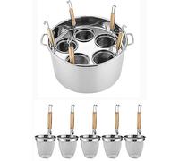 Set Cuocipasta In Acciaio Inossidabile, Macchina For Cuocere Le Tagliatelle A 3/4/5 Fori Con Divisore E Colino For Pasta, Tagliatelle E Verdure Perfette(5 Holes)