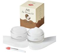 Set Cura Labbra ANAiRUi Cocco, Karitè & Vitamina E, Scrub Esfoliante & Balsamo Nutriente per Labbra Screpolate, Secche, Sensibili - Maschera Labbra Riparatrice Notturna Idratazione Intensa