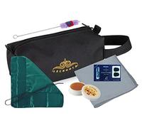 Set cura Lechgold per sassofono soprano: 4 protezioni denti, pulitore a passaggio, pulitore in lana, grasso per sughero, panno microfibra e borsa robusta con asola.