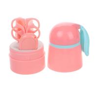Set Cura Unghie Bebè 5 in 1 Rosa Forbici, Lima e Pinzette