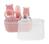 Set Cura Unghie Ragazzo Ragazza 1 Confezione Accessori Rosa | ABS e Acciaio Inossidabile, Custodia Unica per Tutti i Pezzi, Forma Simpatica per Shower