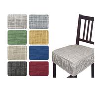 Set cuscini coprisedia jacquard con fascia elastica CARLOTTA sedia cucina Made i