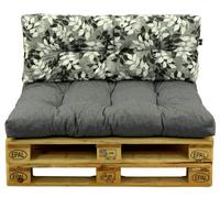Set cuscini per pallet sedile + cuscino per schienale 120 x 80 cuscino per pa...