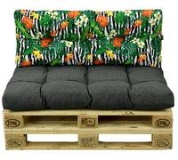 Set cuscini per pallet sedile + cuscino schienale 120x80 cuscino per pallet s...