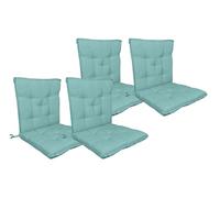 Set Cuscini Sedia Con Schienale Imbottiti Con Laccetti Banda Elastica Per Fissaggio Prodotto Italiano Sedie Poltrone Sdraio Reclinabili Cucina Giardino 40 x 80 Cm - Tiffany - 4 Pezzi