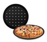 Set da 1 a 6 Teglie da Forno Teglia Rotonda per Pizza 32 cm Strato Antiaderente