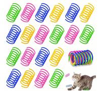 Set da 10/20/30 pezzi di giocattoli a molla colorati casuali a tema gatto e per mamme di gatti, dimensione circa 5cm, adatto per tutti gli amanti dei gatti e le mamme di gatti, per uso interno ed este