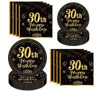 Set da 10/20/40/60 pezzi, decorazioni per feste di 30° compleanno, set da tavola a tema per feste di 30° compleanno, stile vintage 1995, accessori per feste di 30° compleanno, piatti, tovaglioli, set 