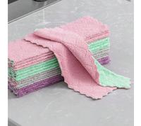 Set da 10/20 pezzi di strofinacci da cucina e panni da lavaggio piatti 24cm*14cm, piccoli strofinacci per lavare i piatti, adatti per cucinare e cuocere, colori casuali 10 PZ,20 pezziPoliestere