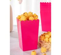 Set da 10/24 pezzi di scatole rosa per fast food, scatole per patatine fritte, bicchieri per popcorn, secchi per popcorn, decorazioni per feste di compleanno e contenitori per spuntino per serate cine