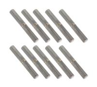 Set Da 10 Acciaio Cerniera a Cilindro Saldabile, 4 Pollici X 9/16 | Argento, Supporto Robusto, Montaggio Preciso per Fori Comuni, Struttura Staccabile, per Porte e Rampe