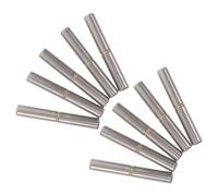 Set Da 10 Cerniera a Cilindro Saldabile 4 Pollici X 9/16, Acciaio | Supporto Robusto, Smontabile e Preciso per Fori Comuni, Set, Finitura Argento