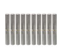 Set Da 10 Cerniera a Cilindro Saldabile 4x9/16 Pollici Argento | Supporto Robusto e Smontabile, per Fori Comuni e Montaggio Preciso, Acciaio Laminato a Freddo