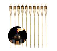 Set da 10 fiaccole da giardino Torce in bambù Candele decorative per esterni