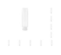 Set da 10 flaconi da viaggio per gel doccia e dentifricio, riutilizzabili, a prova di perdite, dispenser comprimibile, accessori per tubi, 30 ml, trasparenti