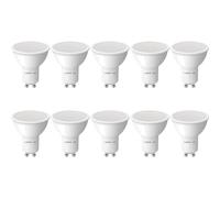 Set da 10 Lampadine LED GU10 4W - Luce Bianca Calda 2700K, 50W Equivalente