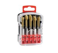 Set da 10 Lime Rotative Titanio con Rivestimento Dorato E Albero Esagonale per Levigatura Foratura E Sagomatura su Superfici Dure Adatto per Uso Professionale E Hobbistica
