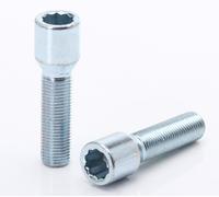 Set da 10 Long SILVER star Bulloni Ruota 12x1.5 + Chiave Lunghi Filetto 40mm