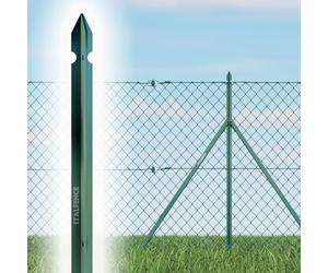 Set da 10 pali a T in ferro plastificato verde [H175cm, 30x30x3mm]