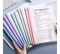 Set da 10 pezzi Cartelle trasparenti a forma di goccia d'acqua formato A4, con manico, colori Morandi, grande capacità, inserto trasparente con molla di fissaggio, classificatore monopagina, adatte pe