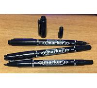 Set da 10 Pezzi di Pennarello Permanente Indelebile Penna Marcatore Nero CD DVD