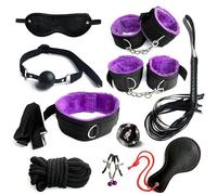 Set da 10 pezzi fisso fitness universale in nylon resistente all'usura, cuscino spesso morbido, adatto per tutti gli ambienti domestici+Y (Viola)