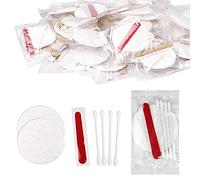 Set da 100 pezzi di vanità per hotel confezionati singolarmente, kit di servizi per hotel sfuso, set di ospitalità per hotel, 2 tamponi di cotone cosmetici, 2 tamponi di cotone, 1 lima per unghie