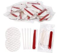 Set da 100 pezzi per hotel, confezionati singolarmente, kit igienico usa e getta con tamponi di cotone, tamponi di cotone, lima per unghie per motel trucco articoli da toeletta