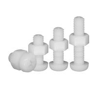 Set da 100 viti in nylon con testa tonda e dado, bullone isolato in plastica(M2x10)