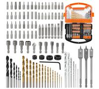 Set da 101 Pezzi per Trapano, Punte e Bits Professionali in Acciaio HSS 4241 | per Metallo e Legno | Durezza HRC63-65 | Set di foratura multifunzionale Completo di Accessori e Valigetta