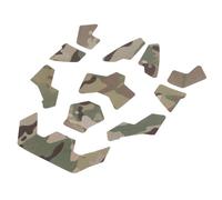 Set da 11 Patch per Casco Tattico Mimetico, Patch con Chiusura a Strappo per Caschi High Cut, Airsoft, Tiro e Gestione Cavi Headset(MC)