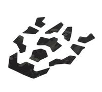 Set da 11 Patch per Casco Tattico Mimetico, Patch con Chiusura a Strappo per Caschi High Cut, Airsoft, Tiro e Gestione Cavi Headset(MCBK)