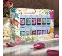 Set da 12 bottiglie, 3 ml (0,101 fl.oz) Kit di oli essenziali di aromaterapia idrosolubili in miniatura, con 12 fragranze (rosa, lavanda, fiori di ciliegio, oceano, osmanto, sandalo, gelsomino, limone
