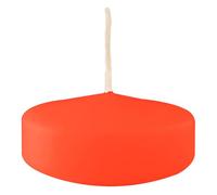Set da 12 Candele Galleggianti- Colore Arancione- Risthò- diametro 7 cm altezza 3,5 cm - Cereria di Giorgio