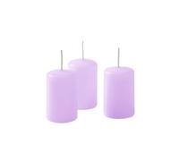 Set da 12 Ceri- Colore Viola Polvere - Linea Risthò - diametro 4 cm altezza 7 cm - Durata 12 ore - Cereria di Giorgio