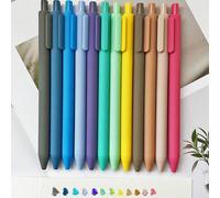 Set da 12 penne a gel colorate in stile Morandi con tonalità pastello, penne a gel retrattili con finitura in gomma, penne estetiche, colorate e carine per la scrittura, l'ufficio e la scuola 12 color