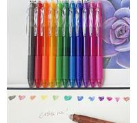Set da 12 penne gel cancellabili colorate, con punta fine da 0,5 mm, penne con scomparsa laterale per scrivere, disegnare, organizzatori, forniture per ufficio e scuola, per far sparire gli errori in