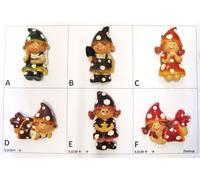 SET DA 12 PEZZI Calamita Magnete Frigo Fridge Magnets GNOMI FUNGHI