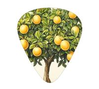 Set da 12 plettri per chitarra con alberi da frutto di dimensioni sottili, medie e spesse, adatti per chitarra elettrica e vari strumenti