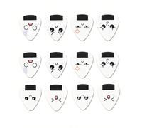 Set da 12 plettri per chitarra, spessori disponibili: 0,46 mm/0,71 mm/1,0 mm, tema colorato, plettri per ukulele, design vivace, regalo per gli amanti della musica 0,96 mm,0,46 mm,0,71 mmABS