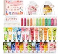 Set da 12 regali per donne, maschere per il viso, crema per le mani, balsamo per le labbra, set spa con biglietto di ringraziamento, sacchetto in organza per matrimoni, feste di compleanno, bomboniere