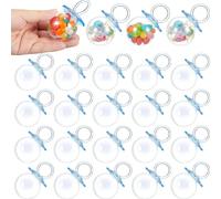 Set da 12 scatole portaoggetti trasparenti per caramelle a forma di ciuccio, scatole regalo per accompagnamento matrimonio blu,Bianco,rosaPolistirolo