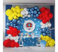 Set da 132 pezzi di palloncini a tema zampe e ossa di animali domestici, inclusi palloncini in lattice metallizzati blu, rossi e gialli da 5/10/18 pollici, per decorazioni di feste di compleanno e Nat